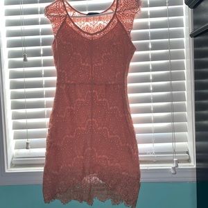 Lacey Orange Mini Dress